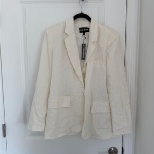 NWT Steve Madden - Imaan Blazer in Coconut Milk - Size M - Linen fabric